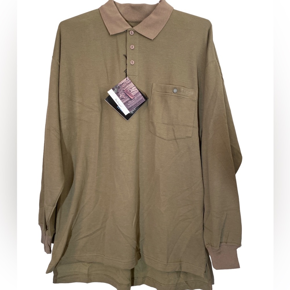NWT Vintage Timberland Weathergear long sleeve 3 button polo - Large